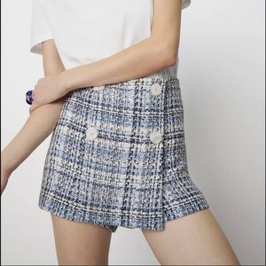 ZARA textured skorts